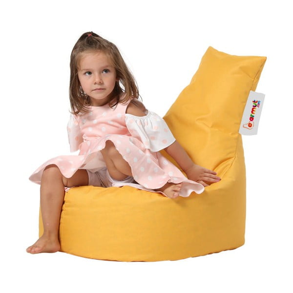 Sárga gyerek babzsákfotel Baton – Floriane Garden-image-1