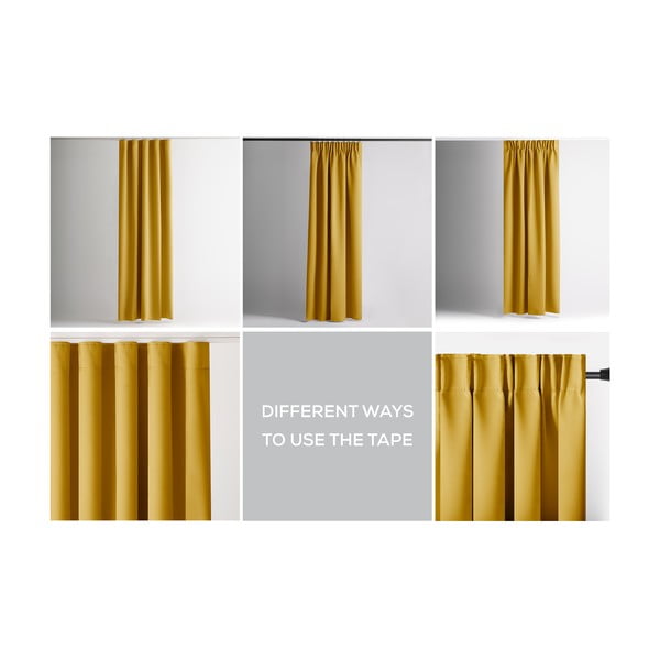 Sárga dimout (részleges sötétítő) függöny 140x245 cm Kierra – Restilo-image-3