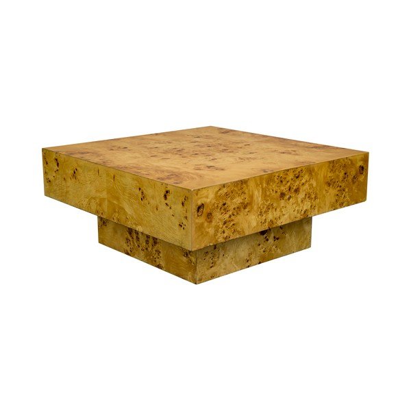 Natúr színű dohányzóasztal diófa dekorral 90x90 cm Quinn – Dutchbone-image-2