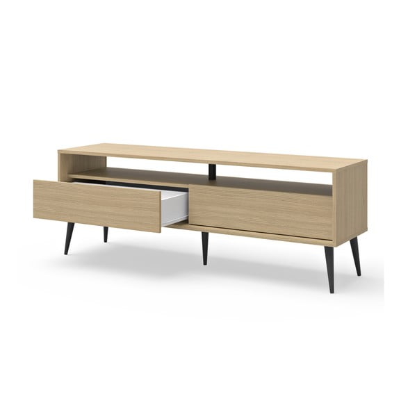 Natúr színű TV-állvány tölgyfa dekorral 150x54 cm Lake – TemaHome-image-3