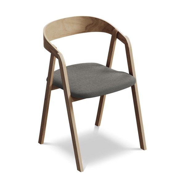 Szürke tömörfa étkezőfotel Erika – Makamii