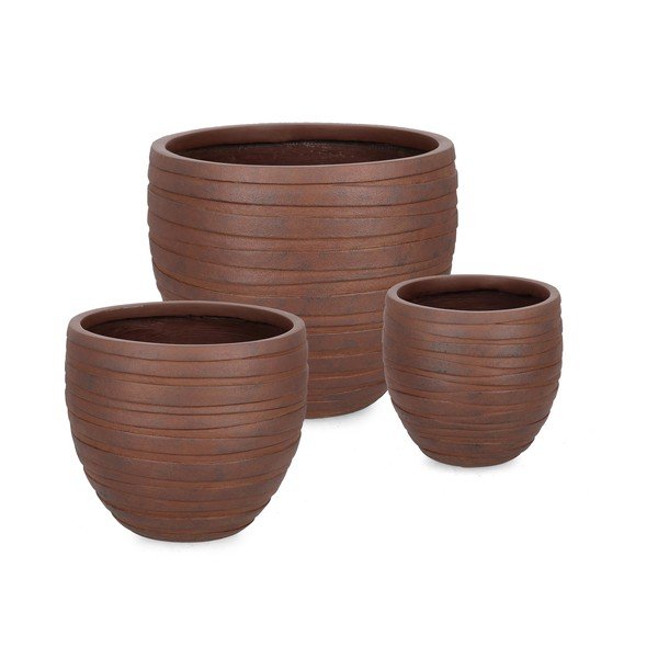 Virágcserép készlet 3 db-os ø 46 cm Strips – Bizzotto
