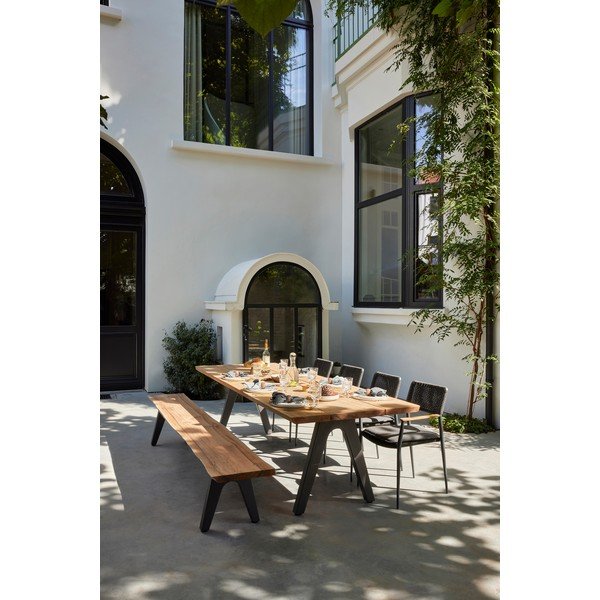 Fekete-natúr színű kerti pad Pure – Diphano-image-4