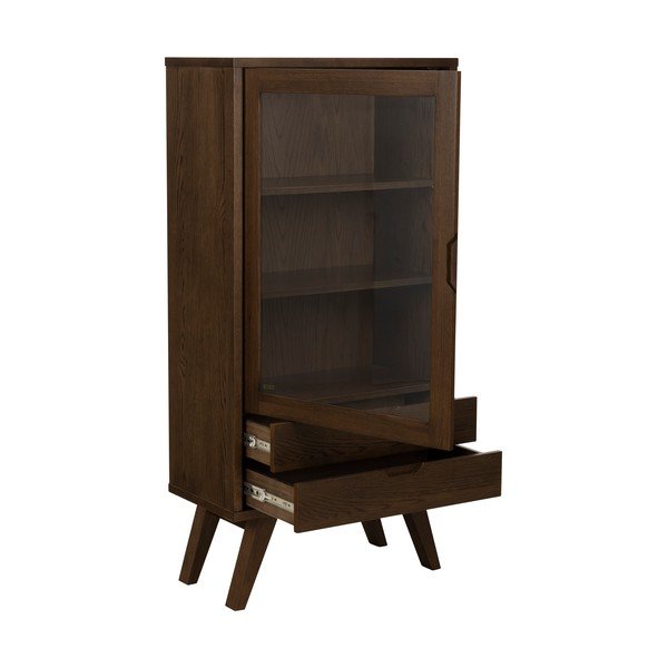 Barna tálalószekrény tölgyfa dekorral 72x145x36 cm A-Line – Actona-image-2