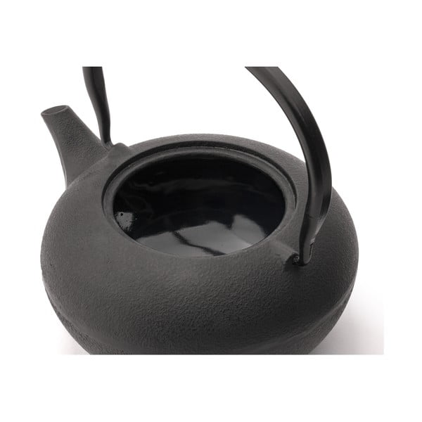 Fehér-fekete porcelán-öntöttvas teázó szett Shanxi – Bredemeijer-image-1