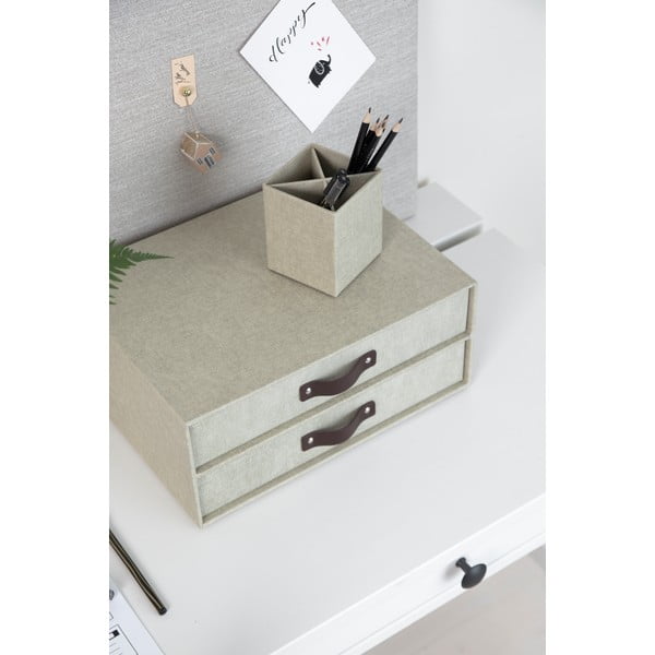 Birger bézs doboz 2 fiókkal - Bigso Box of Sweden-image-1