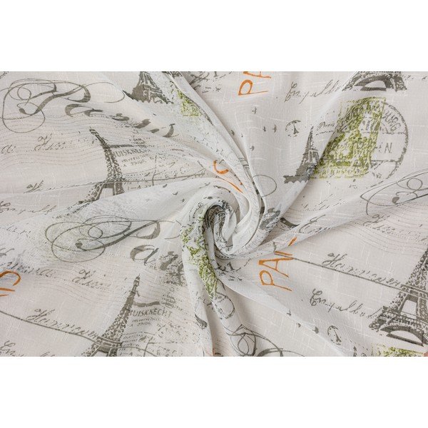 Fehér-szürke átlátszó függöny 140x245 cm Tour – Mendola Fabrics-image-3