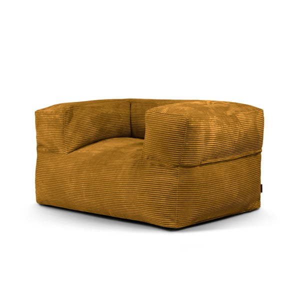 Mustársárga kordbársony babzsákfotel MooG – SLOWDOWN