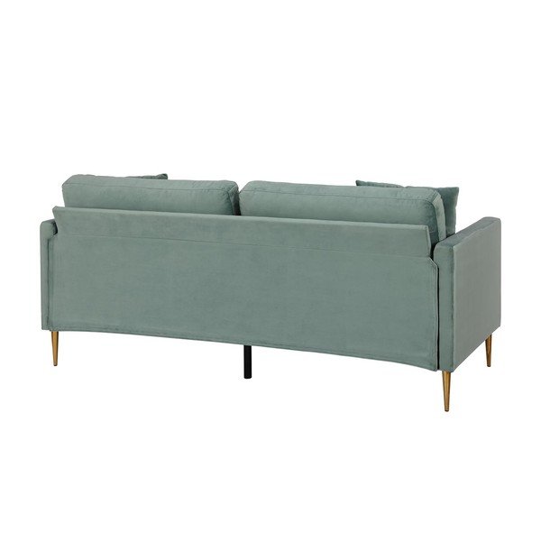 Türkiz bársony kanapé 184 cm Highland – Støraa-image-3