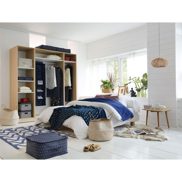 Dots sötétkék felakasztható ruhazsák, hosszúság 100 cm - Compactor-image-1