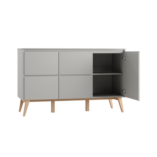 Szürke alacsony gyerek komód 149x52,5 cm Swing – Pinio-image-3