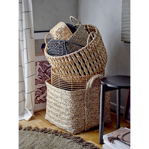 Barna kerek gyapjú szőnyeg ø 110 cm Lenea - Bloomingville-image-1