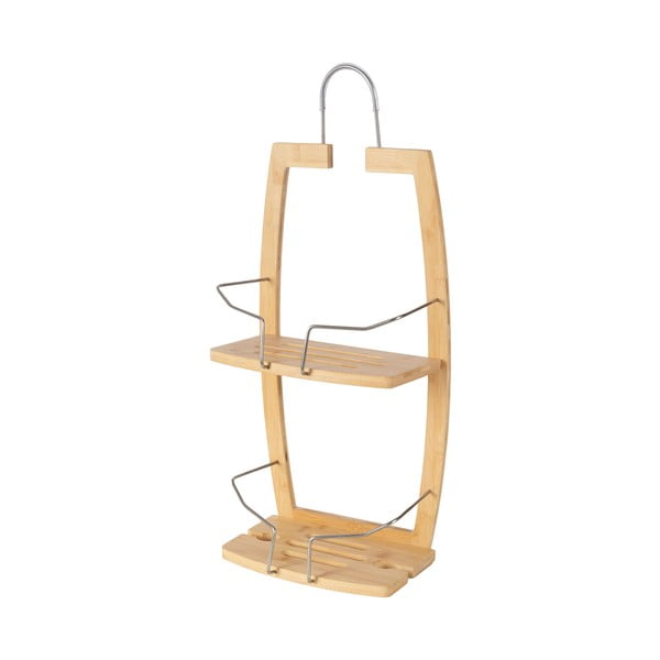 Natúr színű bambusz fürdőszobai függő polc – Compactor