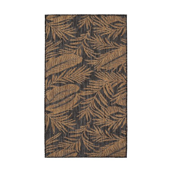 Fekete-barna kültéri-beltéri szőnyeg 60x100 cm Mira 1451 – Ayyildiz Carpets