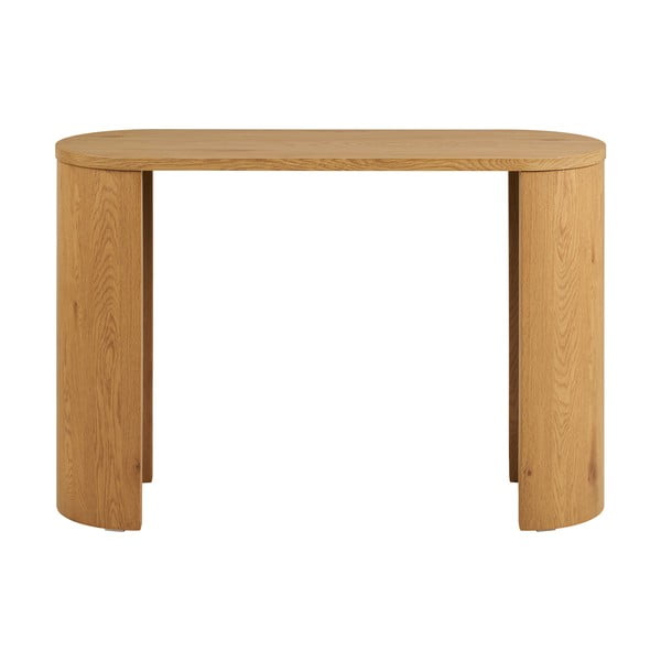 Natúr színű konzolasztal tölgyfa dekorral 38x114 cm Bibione – House Nordic-image-2