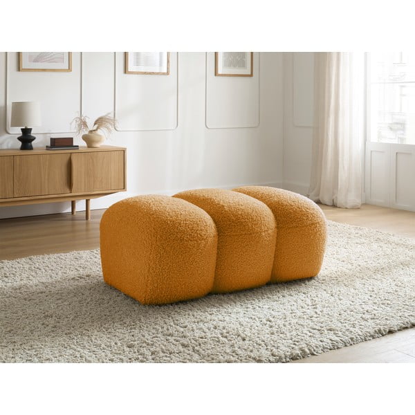 Mustársárga buklé lábtartó Hippolyte – Bobochic Paris-image-1