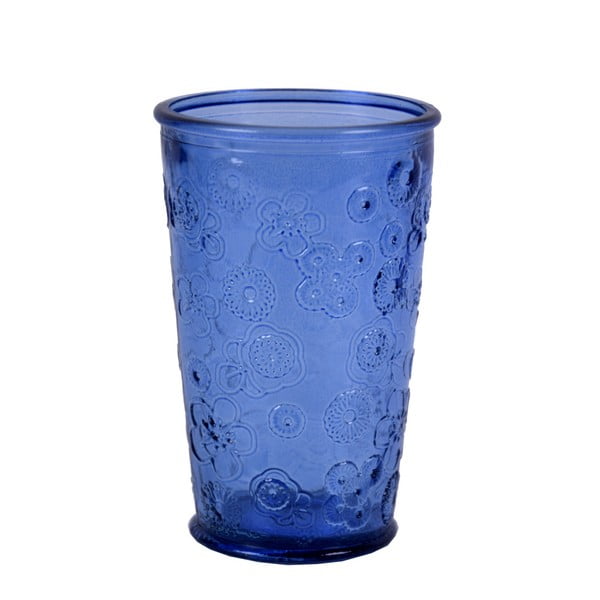 Flora kék pohár újrahasznosított üvegből, 300 ml - Ego Dekor