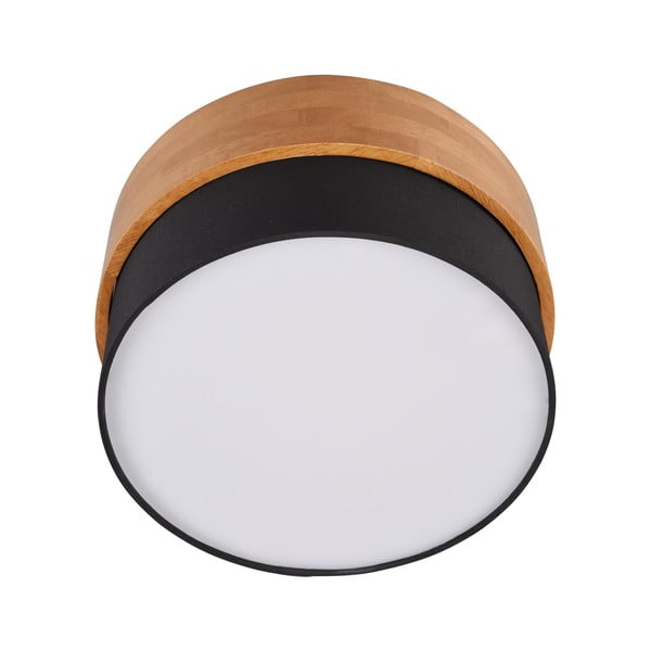 Fekete-natúr színű mennyezeti lámpa textil búrával Seasons – Trio-image-2