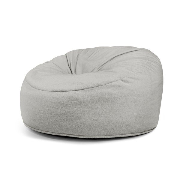 Világosszürke buklé babzsákfotel Om 135 – SLOWDOWN