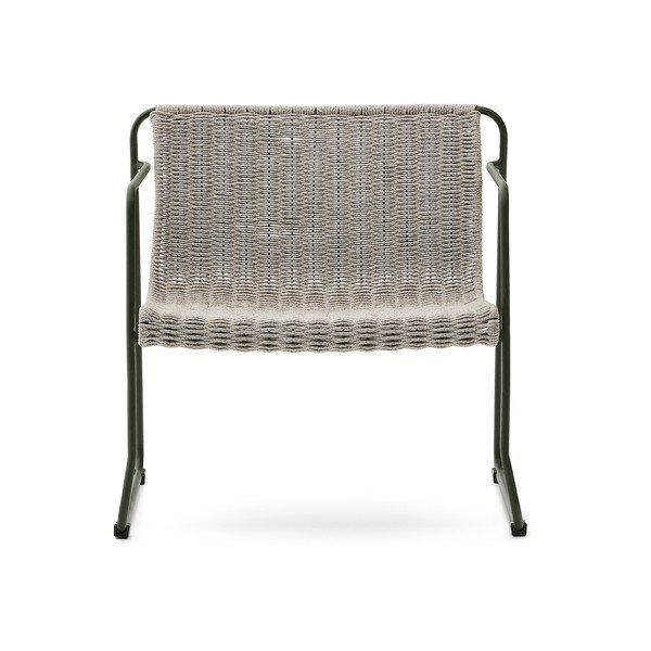 Szürkészöld fém kerti fotel Maurina – Kave Home-image-2