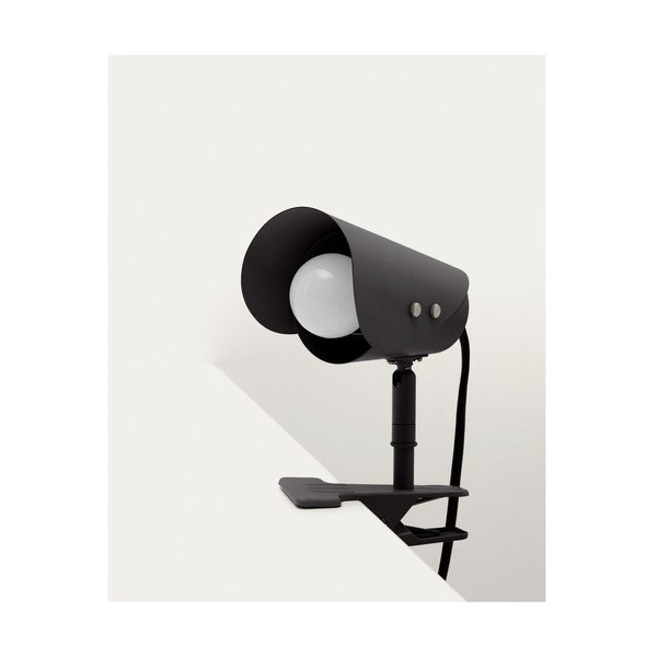 Fekete fém asztali lámpa csiptetővel (magasság 16 cm) Jula – Kave Home-image-4