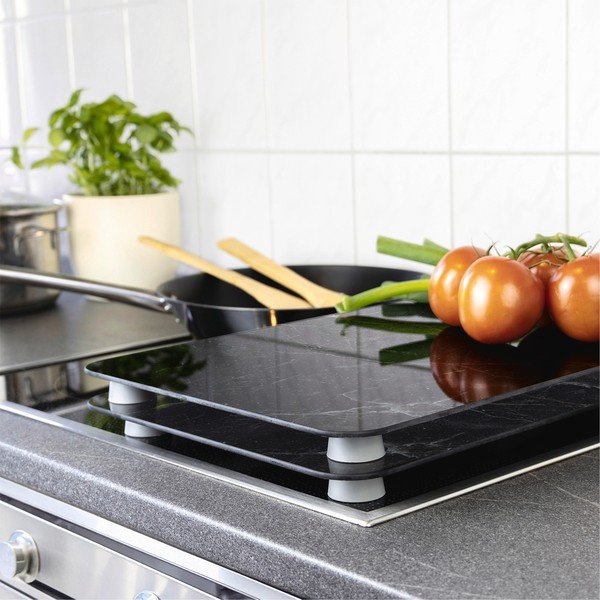 Edzett üveg tűzhely fedőlap szett 2 db-os 52x30 cm Abdeckplatte  – Wenko-image-1