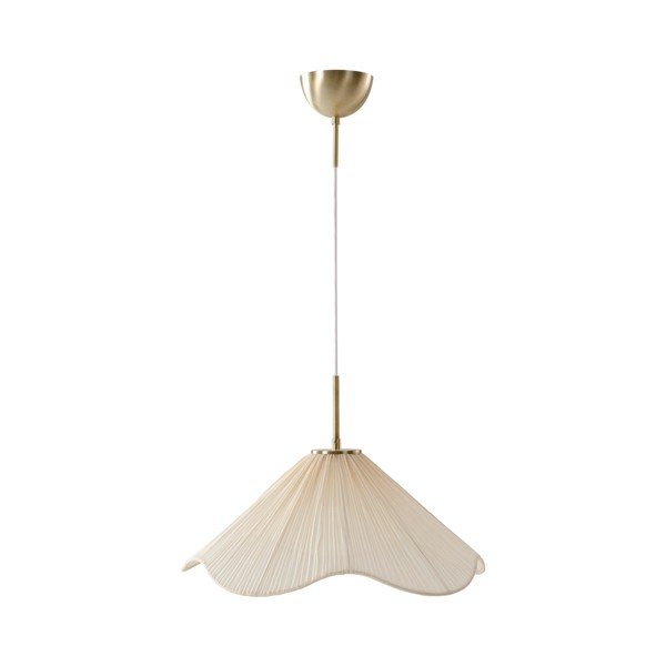 Krémszínű textil függőlámpa ø 50 cm Lunaria – Jotex