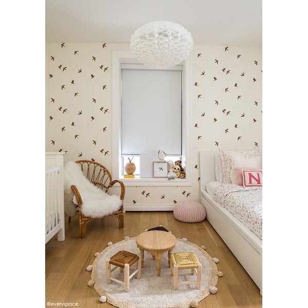 Bézs mosható kézi szövésű pamut gyerek szőnyeg ø120 cm Bubbly Honey – Lorena Canals-image-3