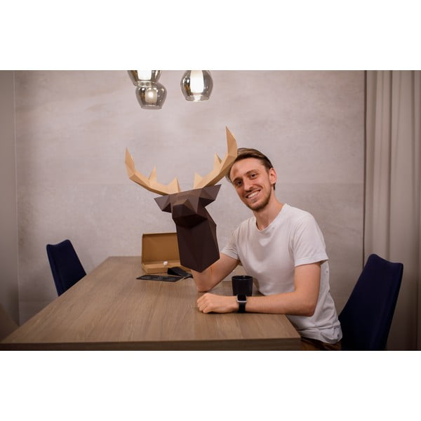 Szarvas barna kreatív hajtogatható papírfigura - Papertime-image-4