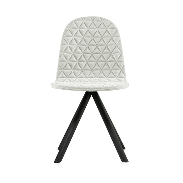 Mannequin Triangle krémszínű szék, fekete lábakkal - Iker