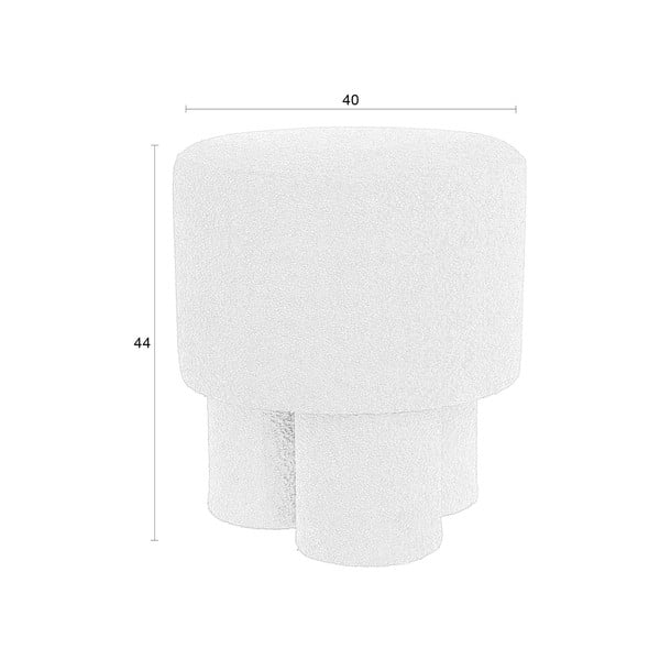 Fehér buklé puff Marcos – White Label-image-4