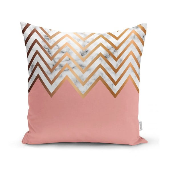 Half Pink Zig Zag párnahuzat, 45 x 45 cm - Minimalist Cushion Covers