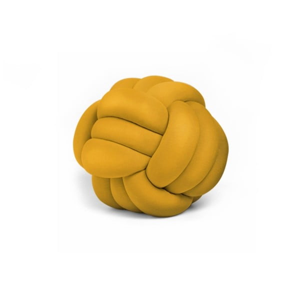 Knot Decorative Cushion mustársárga díszpárna, ⌀ 30 cm