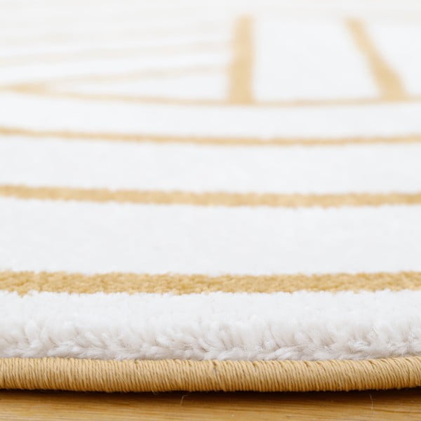 Luisa fehér-sárga szőnyeg, ø 110 cm - Nattiot-image-3