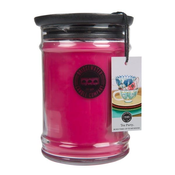 Tea Party illatos gyertya üveg tartóban, égési idő 140-160 óra - Creative Tops
