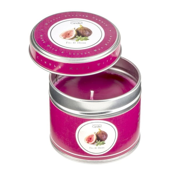 Illatgyertya fémdobozban füge és gyógynövények illatával, 32 óra égési idő - Copenhagen Candles