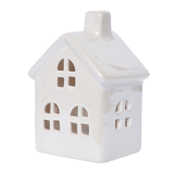 Maison Enniege fehér ház alakú kerámia mécsestartó, magasság 11 cm - Ewax