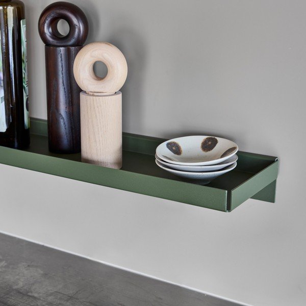 Sötétzöld fém fali polc 50 cm Bakku – OYOY Living Design-image-1