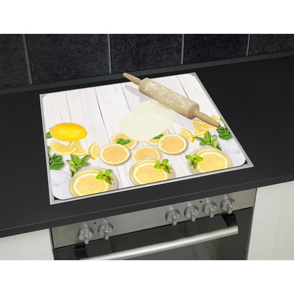 Edzett üveg falvédő tűzhelyhez 50x56 cm Lemons – Wenko-image-1
