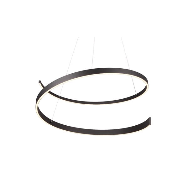 Fekete LED függőlámpa hangvezérléssel-mobil alkalmazás vezérléssel, fém búrával ø 75 cm Cinardi – CINQUE-image-3