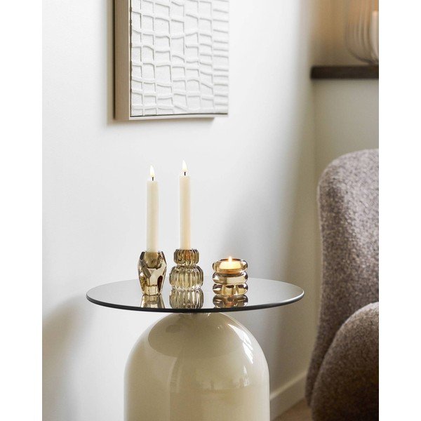 Kerek tárolóasztal üveg asztallappal ø 40 cm Ravello – House Nordic-image-3