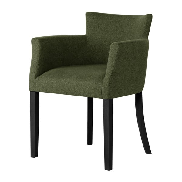 Santal sötétzöld bükk szék, fekete lábakkal - Ted Lapidus Maison