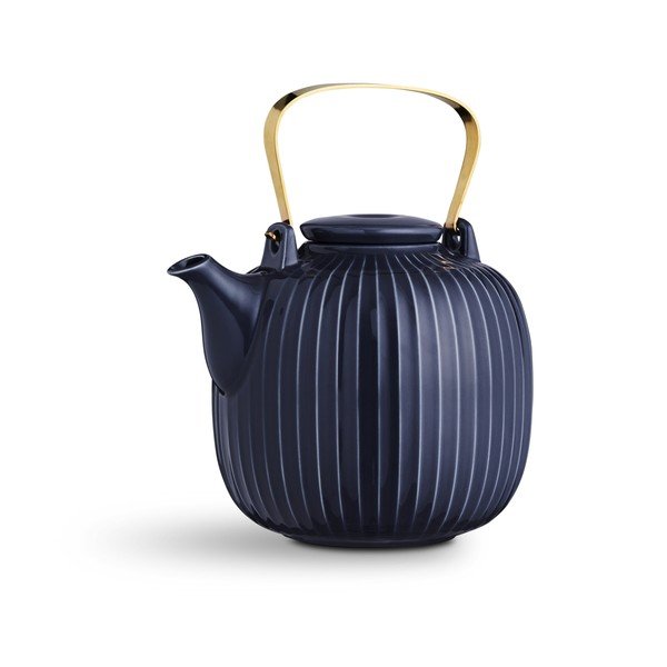 Hammershoi sötétkék porcelán teáskanna, 1,2 l - Kähler Design