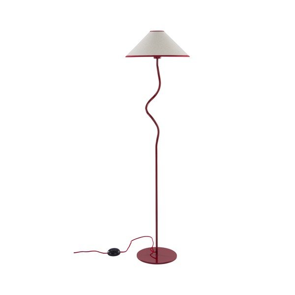 Piros-fehér textil dimmelhető állólámpa (magasság 148 cm) Juliet – Jotex