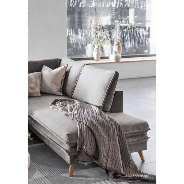 Szürke kinyitható sarokkanapé (jobb oldali) Charming Charlie – Miuform-image-4