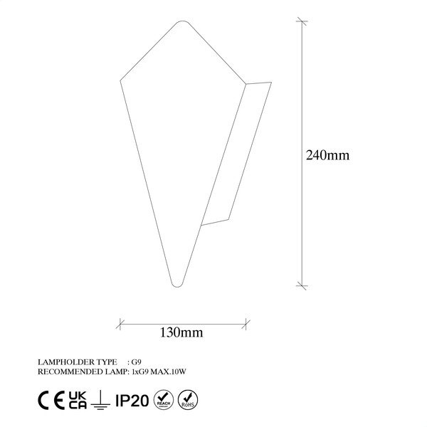 Fekete fali lámpa Cut – Opviq lights-image-4
