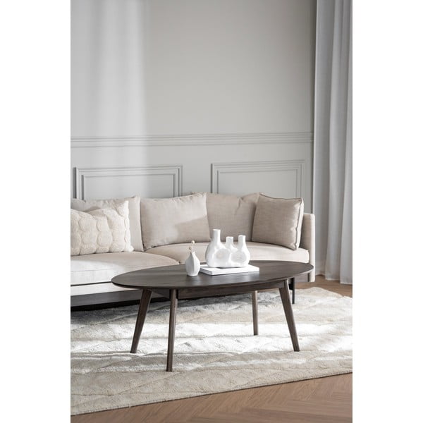 Natúr színű dohányzóasztal tölgyfa dekorral 130x65 cm Yumi - Rowico-image-1