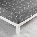 Sötétszürke gumis pamut lepedő 90x190 cm Aristide – douceur d'intérieur