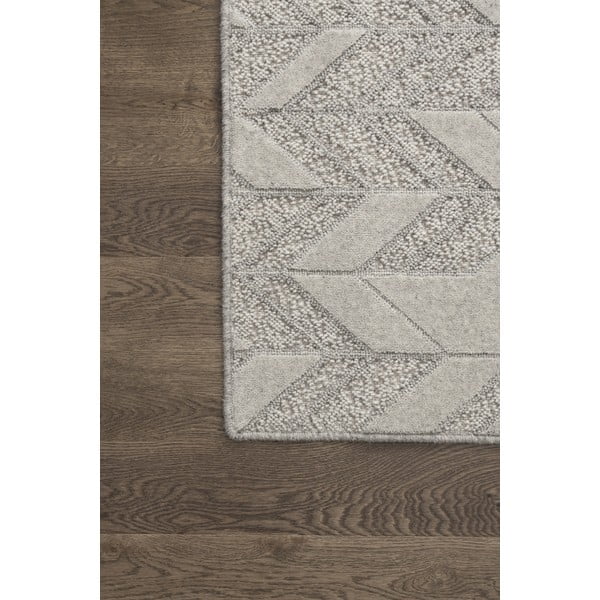 Világosszürke gyapjú szőnyeg 120x180 cm Credo – Agnella-image-3