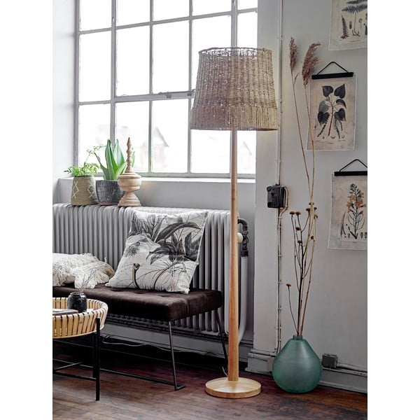 Natúr színű állólámpa rattan búrával (magasság 160 cm) Kakasi – Bloomingville-image-1